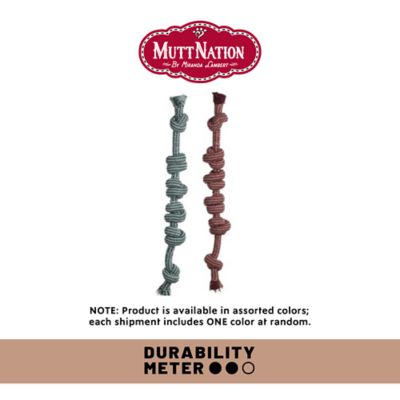 Image showing  6-Knot Woven Rope Dog Toy, Assorted Colors