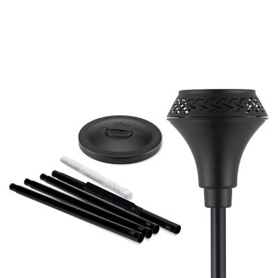 Image showing  Island King 2-Pack 65 in. TIKI Torch Metal Black