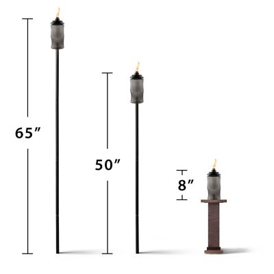 Image showing  68 in. Glass Carved Torches, Easy Install, 2-Pack