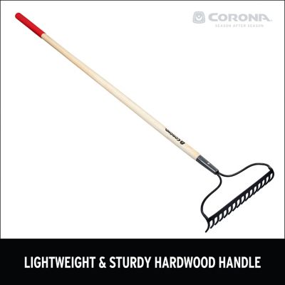 Image showing  16 in Bow Rake, 16-Tine, Hardwood Handle