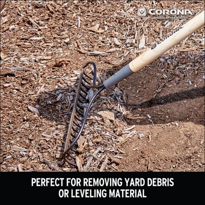 Image showing  16 in Bow Rake, 16-Tine, Hardwood Handle