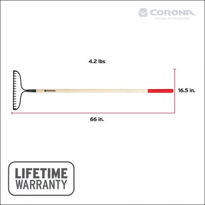 Image showing 5 th Corona 16 in Bow Rake, 16-Tine, Hardwood Handle
