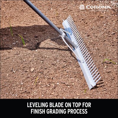 Image showing  36 in Full Aluminum Landscape Rake, 36-Tine, Poly Grip