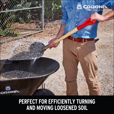 Image showing  30 in. #10 Aluminum D-Grip Western Scoop Shovel, Hardwood Handle