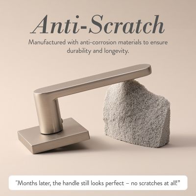 Image showing  Chrystie Combined Modern Heavy Duty Interior Door Handle, MB-1100PVSN-RH