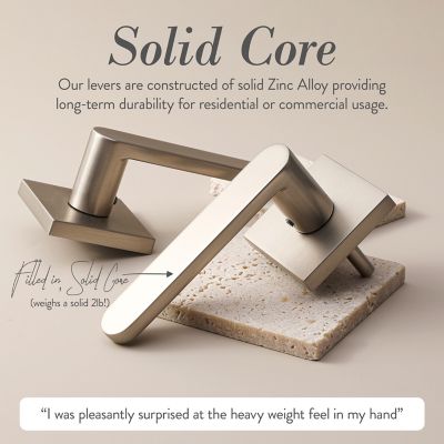 Image showing  Chrystie Combined Modern Heavy Duty Interior Door Handle, MB-1100PVSN-RH