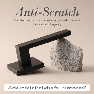 Image showing  Allen Modern Heavy Duty Interior Door Handle, MB-1101DMMB