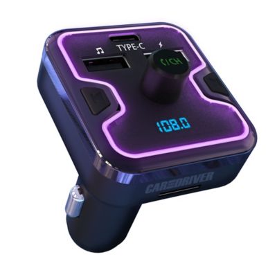Image showing  FM Transmitter with USB and USB-C Power Delivery and Assistant Activation