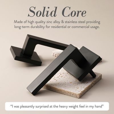 Image showing  Allen Combined Modern Heavy Duty Interior Door Handle, MB-1101PVMB-LH