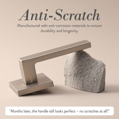 Image showing  Allen Combined Modern Heavy Duty Interior Door Handle, MB-1101PVSN-RH