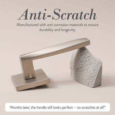 Image showing  Convex Modern Heavy Duty Interior Door Handle, MB-1102DMSN