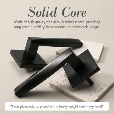 Image showing  Convex Combined Modern Heavy Duty Interior Door Handle, MB-1102PVMB-LH