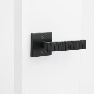 Image showing  Groove Modern Heavy Duty Interior Door Handle, Matte Black, MB-1104DMMB