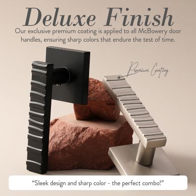 Image showing  Groove Modern Heavy Duty Interior Door Handle, MB-1104DMSN