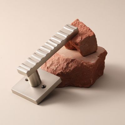 Image showing 5 th McBowery Groove Combined Modern Heavy Duty Interior Door Handle, MB-1104PVSN-LH