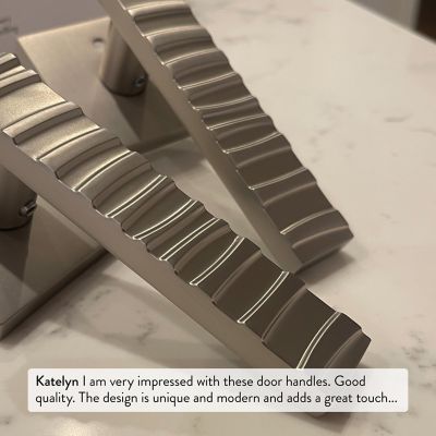 Image showing 9 th McBowery Groove Combined Modern Heavy Duty Interior Door Handle, MB-1104PVSN-LH