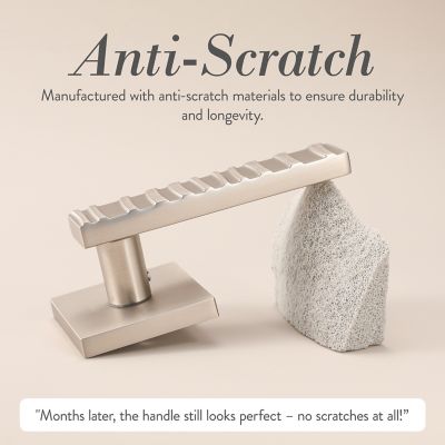 Image showing  Groove Combined Modern Heavy Duty Interior Door Handle, MB-1104PVSN-RH