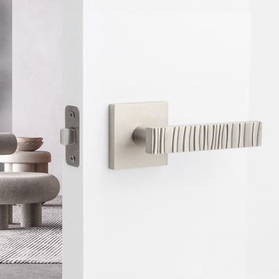 Image showing 6 th McBowery Groove Combined Modern Heavy Duty Interior Door Handle, MB-1104PVSN-RH