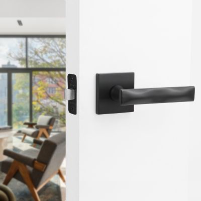 Image showing 6 th McBowery Essex Modern Heavy Duty Interior Door Handle, MB-1105DMMB