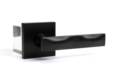 McBowery Essex Combined Modern Heavy Duty Interior Door Handle, Left-Handed, Matte Black, MB-1105PVMB-LH