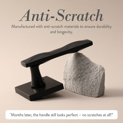 Image showing  Essex Combined Modern Heavy Duty Interior Door Handle, Right-Handed, Matte Black, MB-1105PVMB-RH