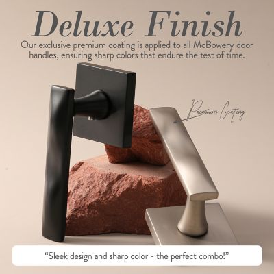 Image showing  Essex Combined Modern Heavy Duty Interior Door Handle, Right-Handed, Matte Black, MB-1105PVMB-RH