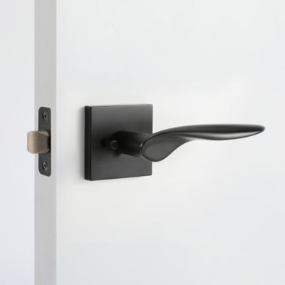 Image showing  Lafayette Combined Modern Heavy Duty Interior Door Handle, Right-Handed, Matte Black, MB-1106PVMB-RH