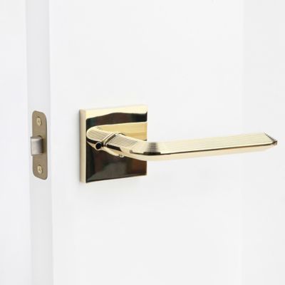 Image showing  Crosby Combined Modern Heavy Duty Interior Door Handle, MB-1107PVGD-RH