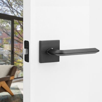 Image showing 5 th McBowery Crosby Combined Modern Heavy Duty Interior Door Handle, MB-1107PVMB-LH