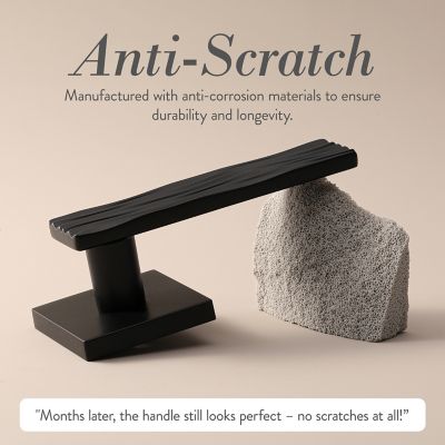 Image showing  Ridge Modern Heavy Duty Interior Door Handle, Matte Black, MB-1108DMMB