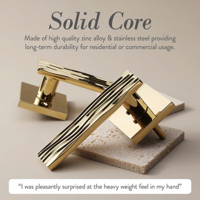 Image showing  Ridge Combined Modern Heavy Duty Interior Door Handle, Left-Handed, Matte Black, MB-1108PVGD-LH