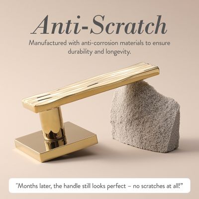 Image showing  Ridge Combined Modern Heavy Duty Interior Door Handle, Right-Handed, Matte Black, MB-1108PVGD-RH