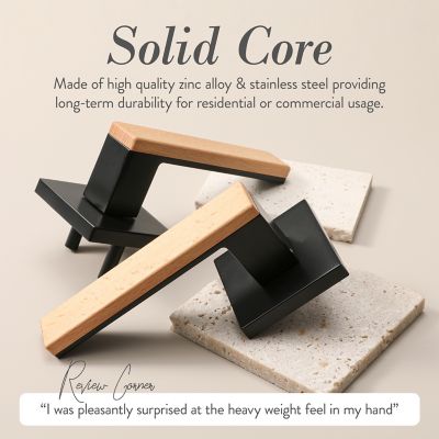 Image showing  Summit Modern Heavy Duty Interior Door Handle, MB-1109DMMB