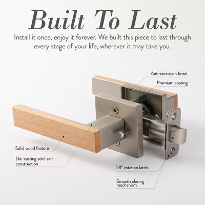 Image showing  Summit Modern Heavy Duty Interior Door Handle, MB-1109DMSN