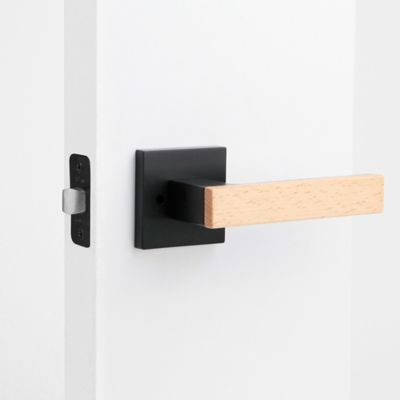 Image showing McBowery Summit Combined Modern Heavy Duty Interior Door Handle, Left-Handed, Matte Black, MB-1109PVMB-LH