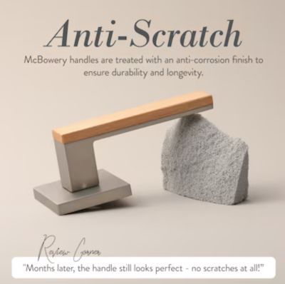 Image showing  Summit Combined Modern Heavy Duty Interior Door Handle, MB-1109PVSN-LH