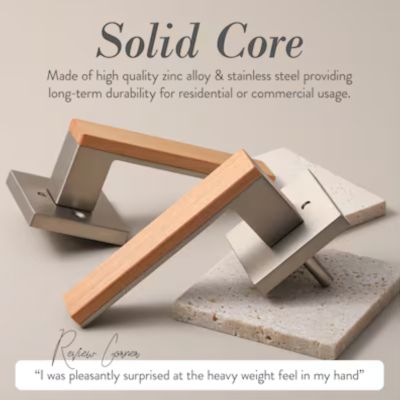 Image showing  Summit Combined Modern Heavy Duty Interior Door Handle, MB-1109PVSN-LH