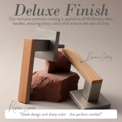 Image showing  Summit Combined Modern Heavy Duty Interior Door Handle, MB-1109PVSN-LH