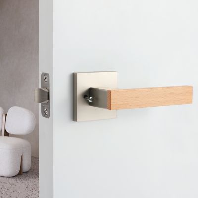 Image showing  Summit Combined Modern Heavy Duty Interior Door Handle, MB-1109PVSN-RH