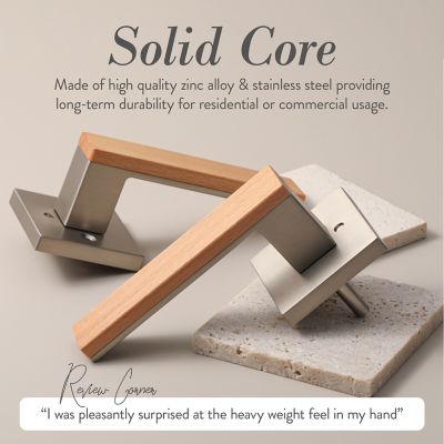 Image showing  Summit Combined Modern Heavy Duty Interior Door Handle, MB-1109PVSN-RH