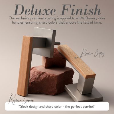 Image showing  Summit Combined Modern Heavy Duty Interior Door Handle, MB-1109PVSN-RH