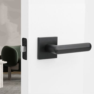 Image showing  Beaux Combined Modern Heavy Duty Interior Door Handle, MB-1111PVMB-RH