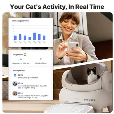 Image showing  M1 Lite Open-Top Self-Cleaning Cat Litter Box