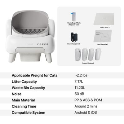 Image showing 7 th Neakasa M1 Lite Open-Top Self-Cleaning Cat Litter Box
