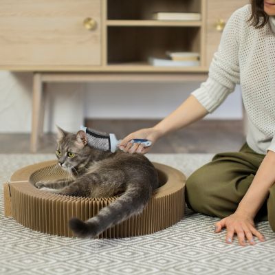 Image showing  Double-Sided Flexible Slicker Brush for Pets, Eco-Friendly Grooming Tool for Dogs and Cats, OPFXSLB09-BLU