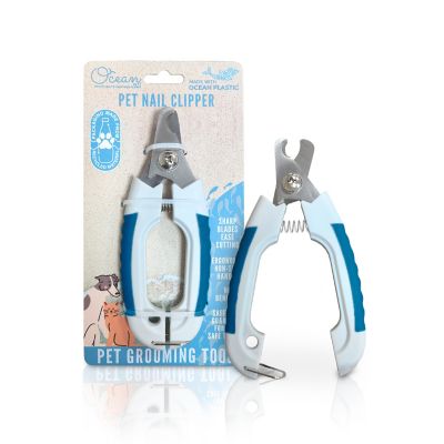 Ocean Plastic by PT Eco-Friendly Pet Nail Clipper, Sustainable Grooming Tool for Dogs and Cats, OPLDNCL06-BLU