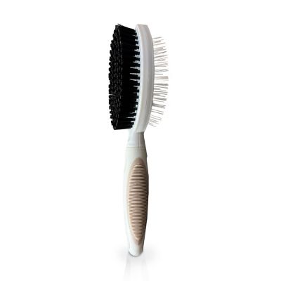 Image showing 6 th Ocean Plastic by PT Double-Sided Round Grooming Brush for Pets, Eco-Friendly Brush for Dogs and Cats, OPODGRB04-BEI
