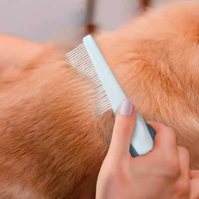 Image showing 3 th Ocean Plastic by PT Single-Sided Dog/Cat Pin Comb Brush, Eco-Friendly Grooming Tool