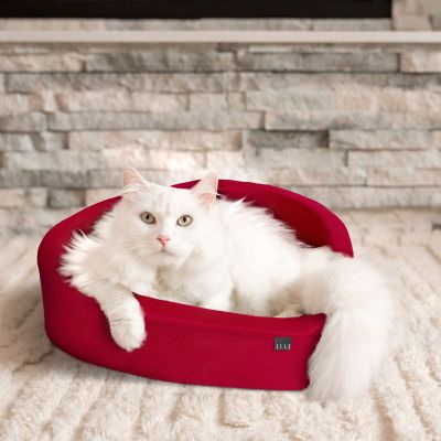 Image showing ELLE Decor Heart-Shaped Orthopedic Pet Bed, Stylish and Supportive Bed for Dogs and Cats