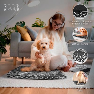Image showing ELLE Decor Elegant Design Pet Crate Mat, Stylish, Comfortable, and Durable Bedding for Dogs and Cats